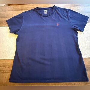 POLO RALPH LAUREN Crew Neck L/G Blue Tshirt with pony logo